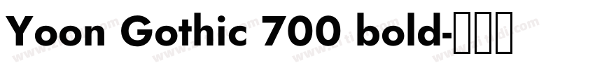 Yoon Gothic 700 bold字体转换